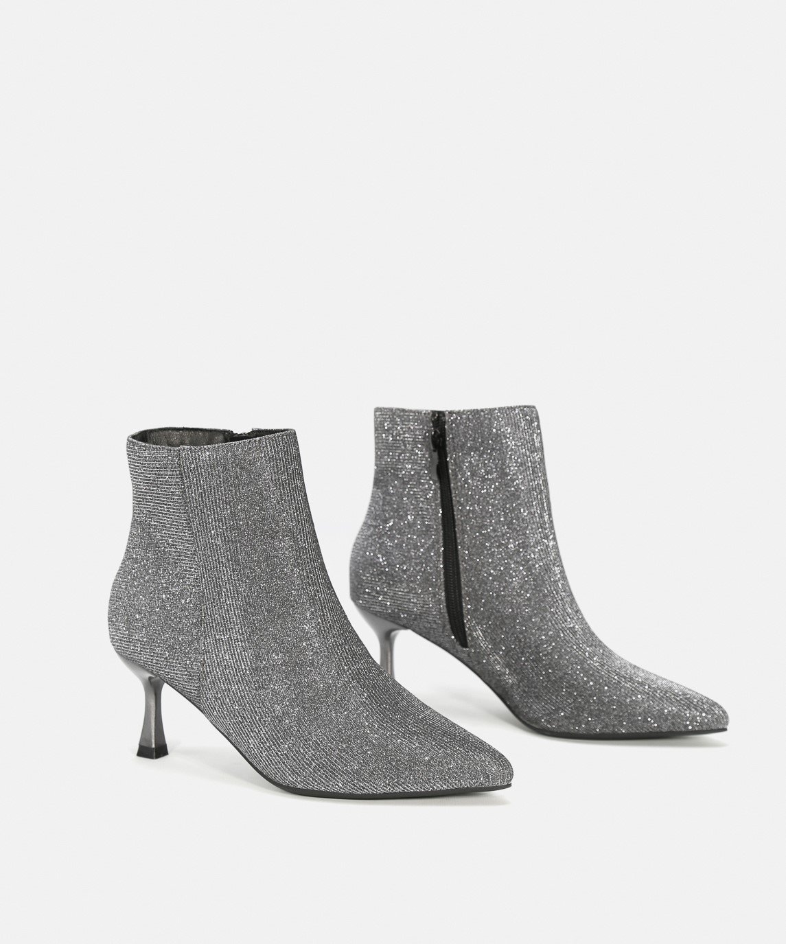 Botines tacón fino brillo image number null